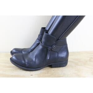 Born Boots Womens 8 Kimmie Black Full Grain Leather Bootie Ankle Bootie